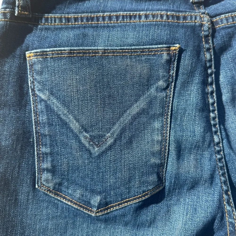 🩳 Hudson Amelia Rolled Cuffed Knee Mid-Rise Indigo Denim Bermuda Shorts Sz 26 - Picture 8 of 15